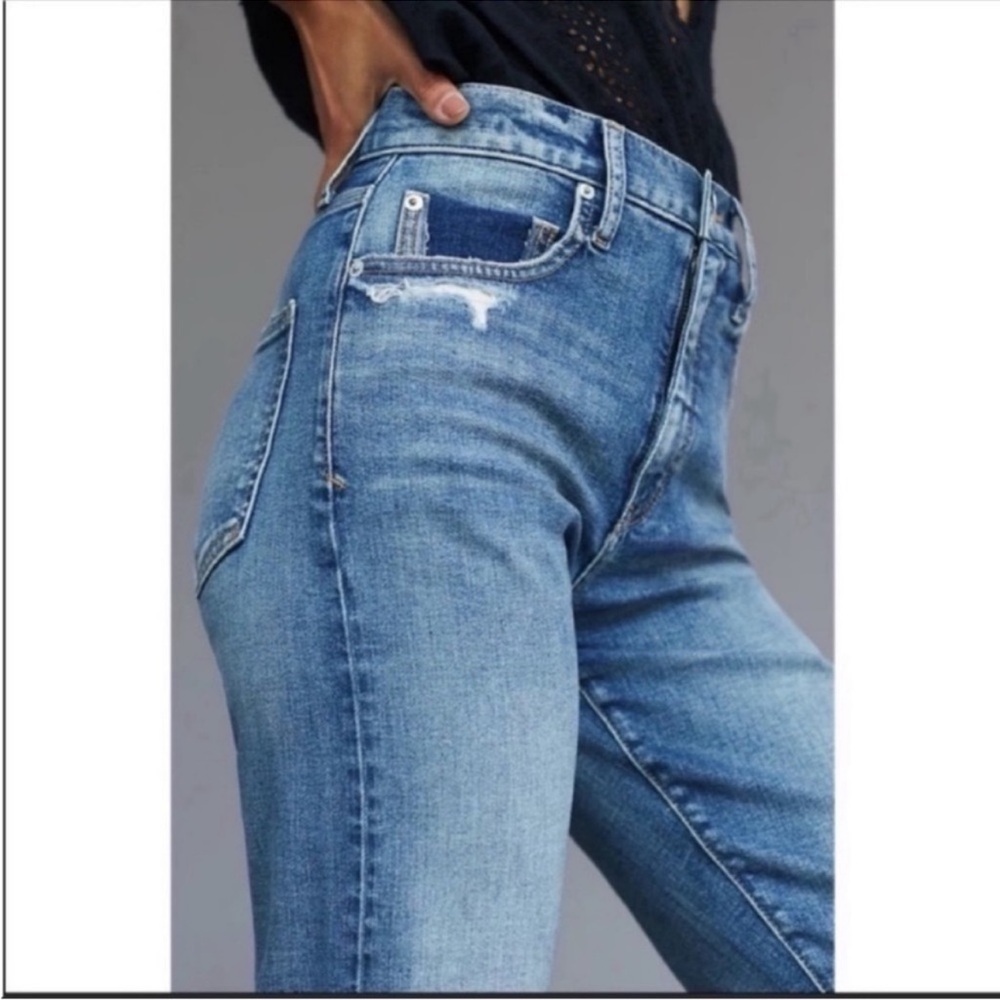 Anthropologie Pilcro Selvedge Straight Jeans Light Wash Size 30 Tall NWT - Picture 2 of 8